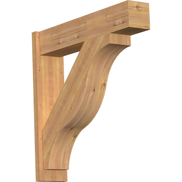 Ekena Millwork Funston Block Smooth Outlooker, Western Red Cedar, 7 1/2"W x 34"D x 34"H OUT08X34X34FST05SWR - main